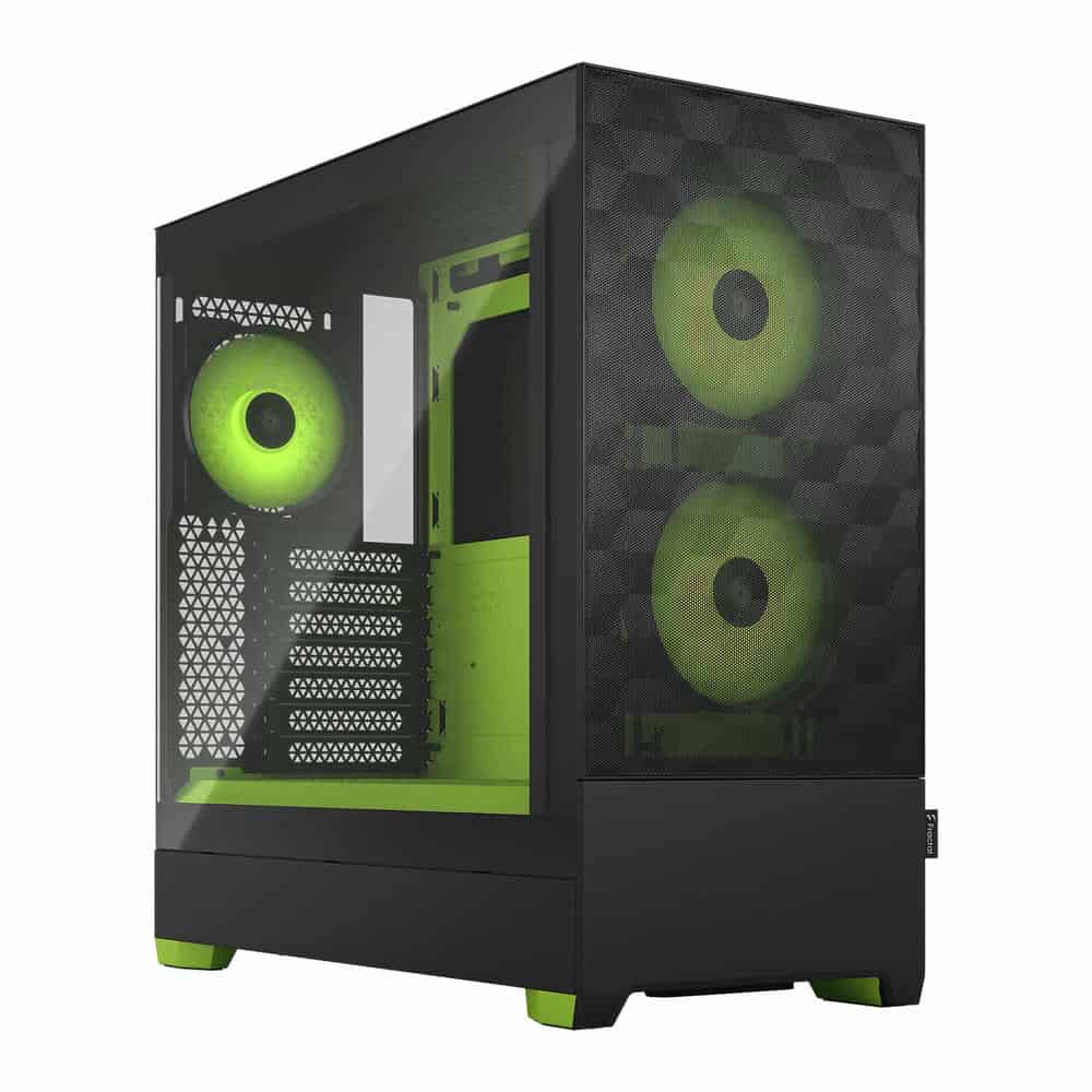 (image for) Fractal Pop Air RGB Green Core Mid Tower Tempered Glass PC Case